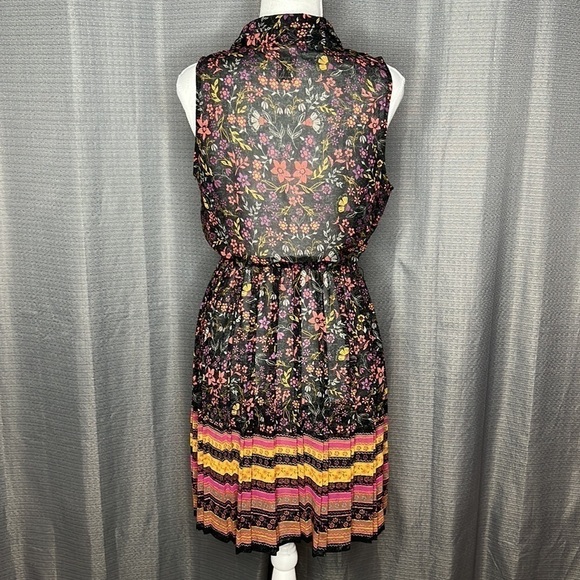 AMERICAN RAG SMALL FLORAL SLEEVELESS MIDI SHEER DRESS - Picture 7 of 11